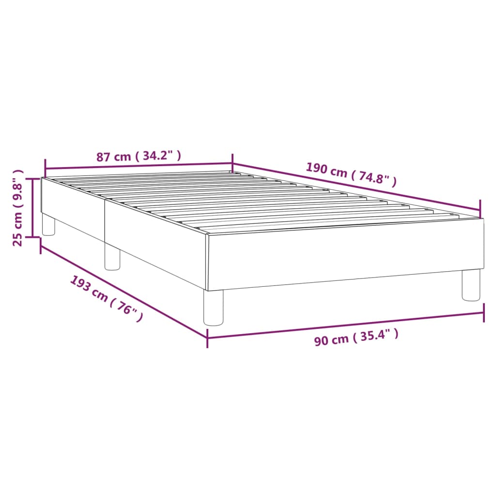 Boxspring bed fluweel roze 90x190 cm is nu te koop bij PeponiXL, paradijselijk wonen!