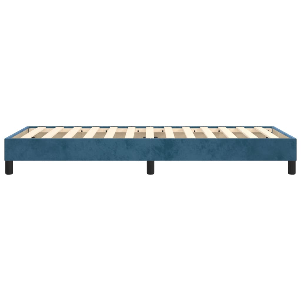 Boxspring bed 100x200 cm fluweel donkerblauw is nu te koop bij PeponiXL, paradijselijk wonen!