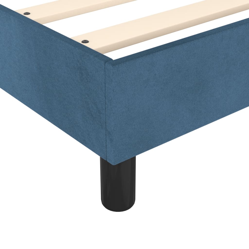 Boxspring bed 100x200 cm fluweel donkerblauw is nu te koop bij PeponiXL, paradijselijk wonen!
