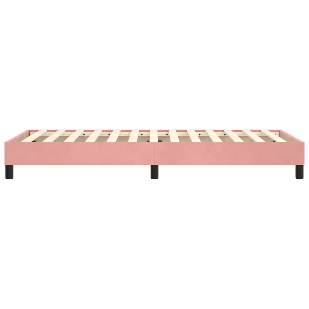 Boxspring bed fluweel roze 100x200 cm is nu te koop bij PeponiXL, paradijselijk wonen!