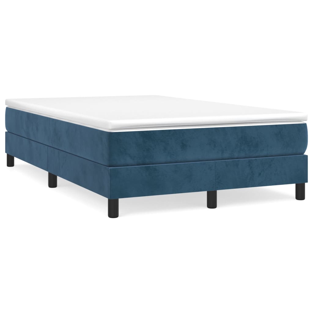 Boxspring bed 120x200 cm fluweel donkerblauw is nu te koop bij PeponiXL, paradijselijk wonen!