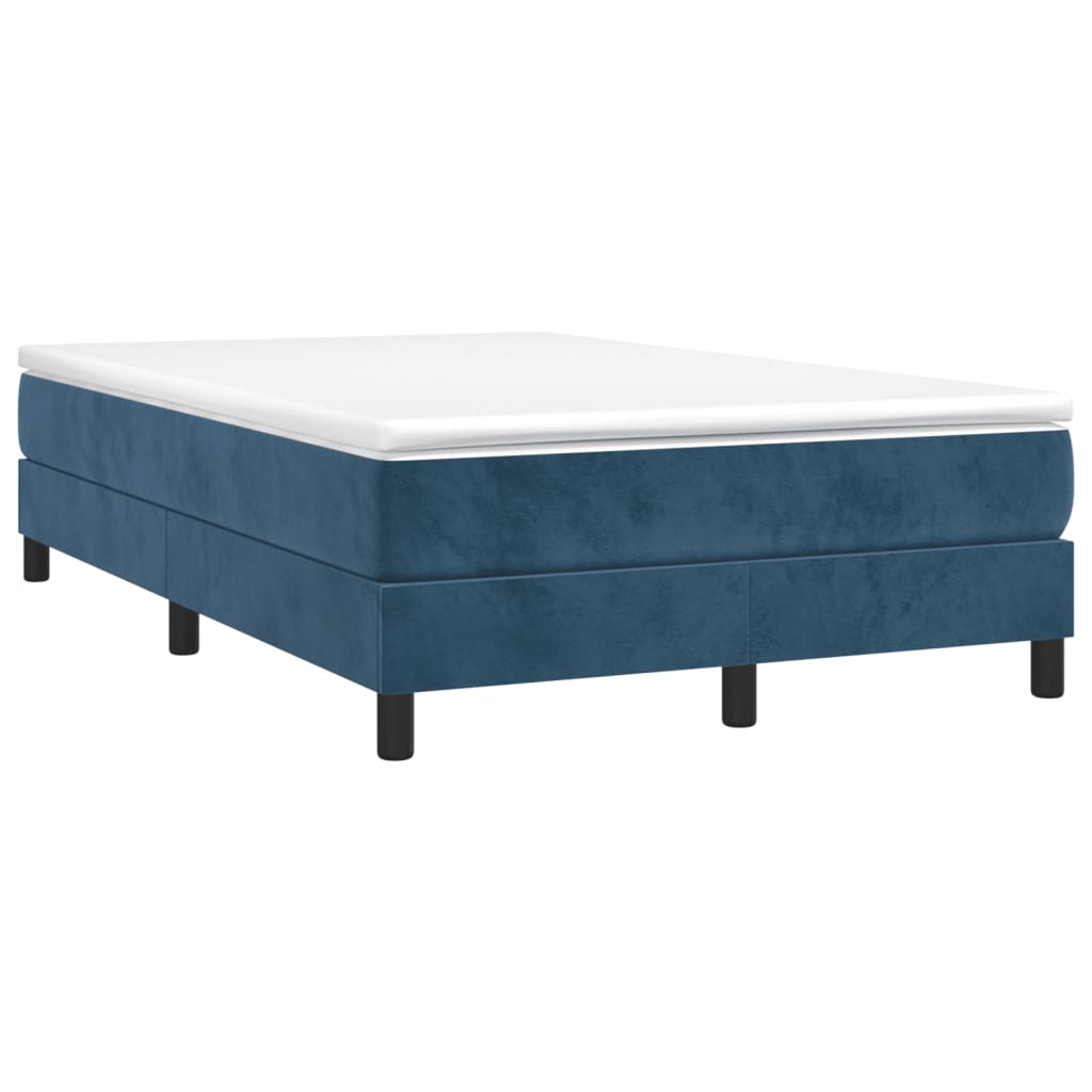 Boxspring bed 120x200 cm fluweel donkerblauw is nu te koop bij PeponiXL, paradijselijk wonen!