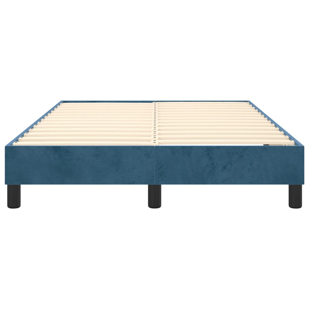 Boxspring bed 120x200 cm fluweel donkerblauw is nu te koop bij PeponiXL, paradijselijk wonen!