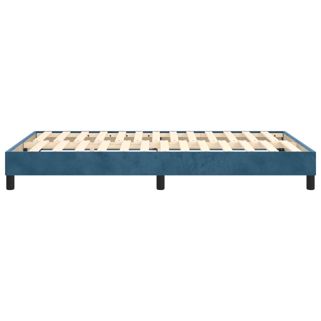 Boxspring bed 120x200 cm fluweel donkerblauw is nu te koop bij PeponiXL, paradijselijk wonen!