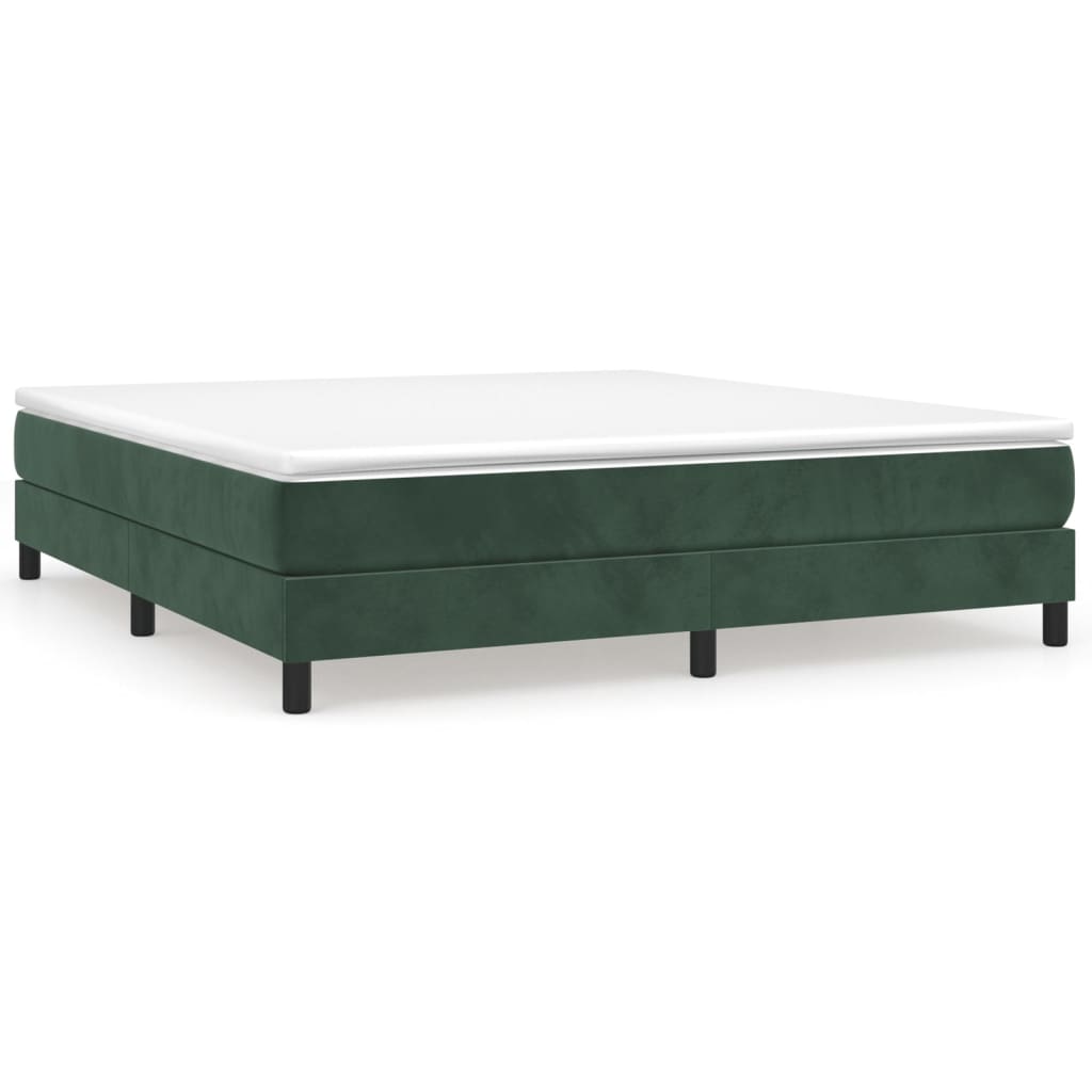 Boxspring bed 160x200 cm fluweel donkergroen is nu te koop bij PeponiXL, paradijselijk wonen!