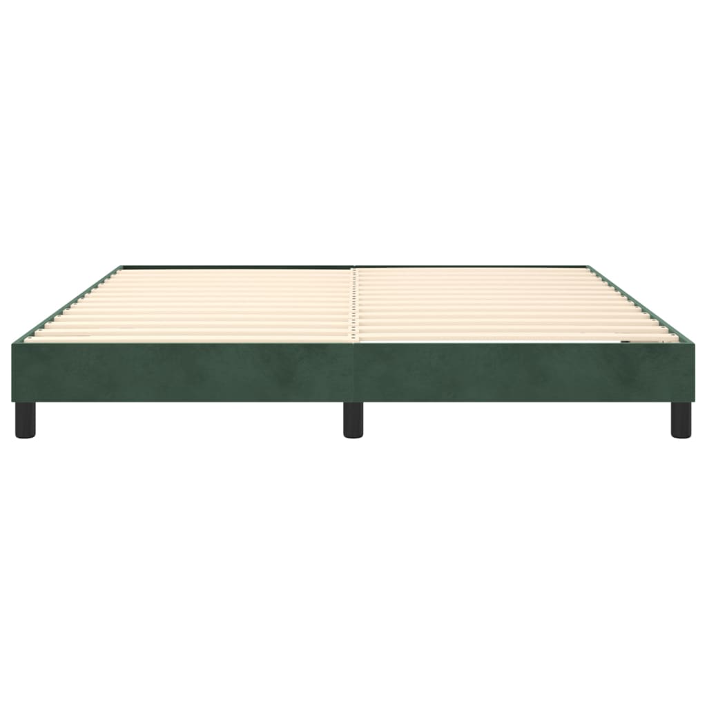 Boxspring bed 160x200 cm fluweel donkergroen is nu te koop bij PeponiXL, paradijselijk wonen!