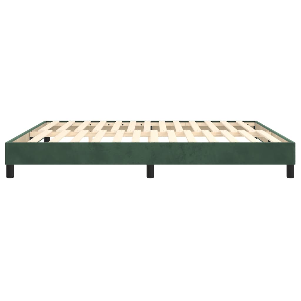 Boxspring bed 160x200 cm fluweel donkergroen is nu te koop bij PeponiXL, paradijselijk wonen!