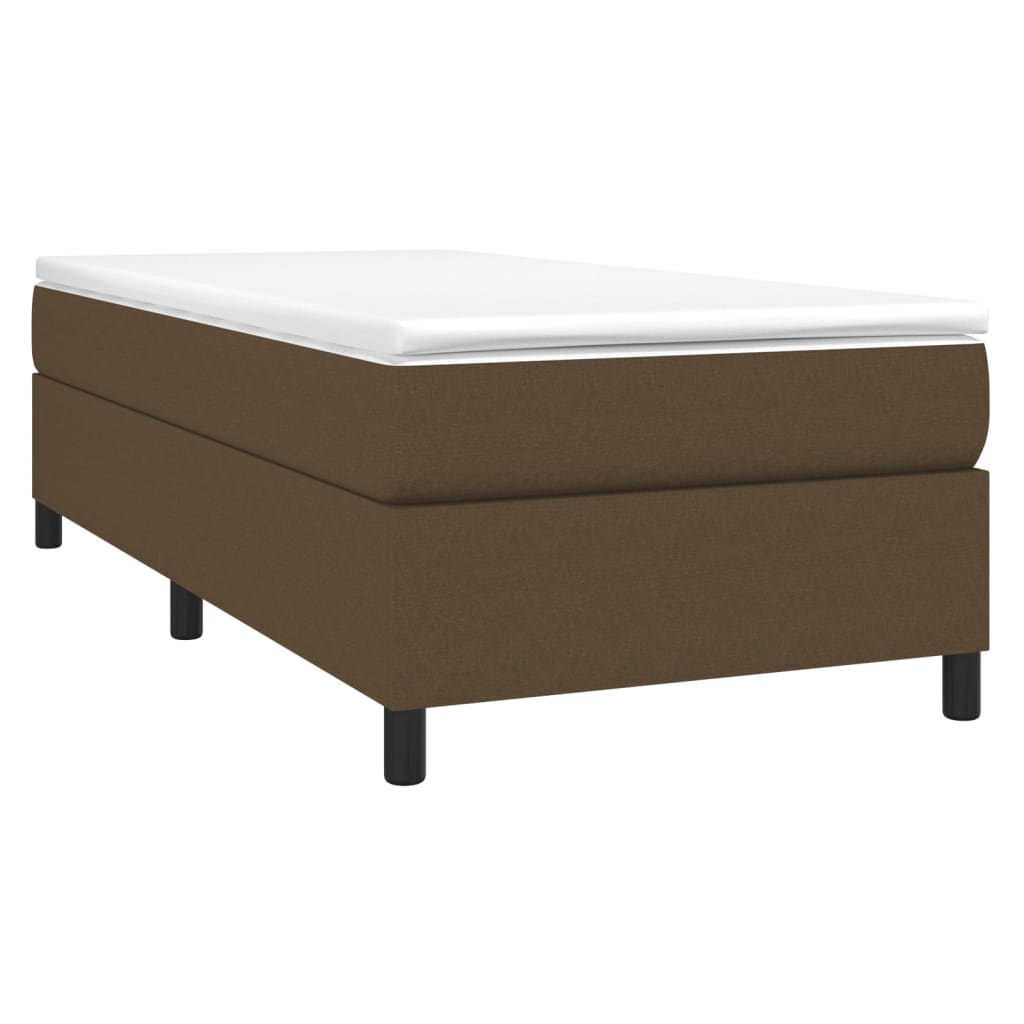 Boxspring bed 90x190 cm stof donkerbruin is nu te koop bij PeponiXL, paradijselijk wonen!