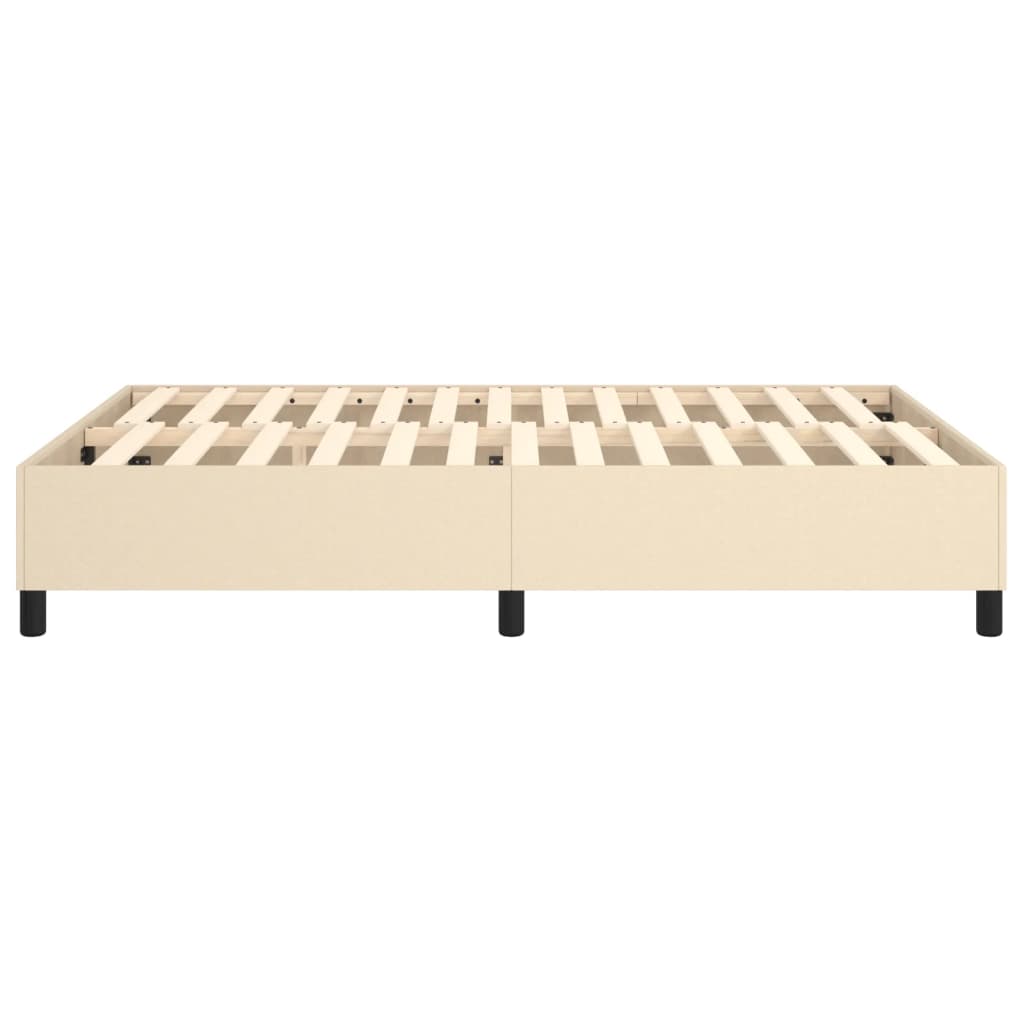 Boxspring bed stof crèmekleurig 140x190 cm is nu te koop bij PeponiXL, paradijselijk wonen!