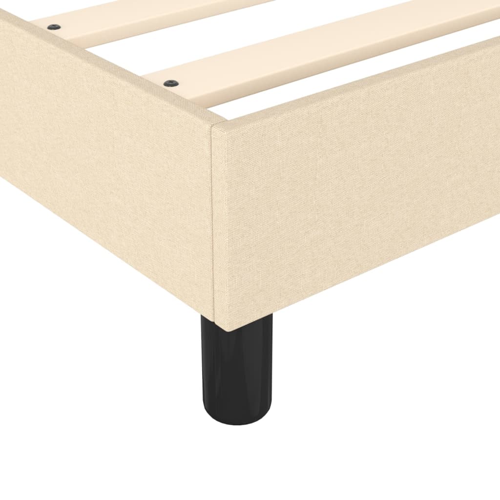 Boxspring bed stof crèmekleurig 140x190 cm is nu te koop bij PeponiXL, paradijselijk wonen!