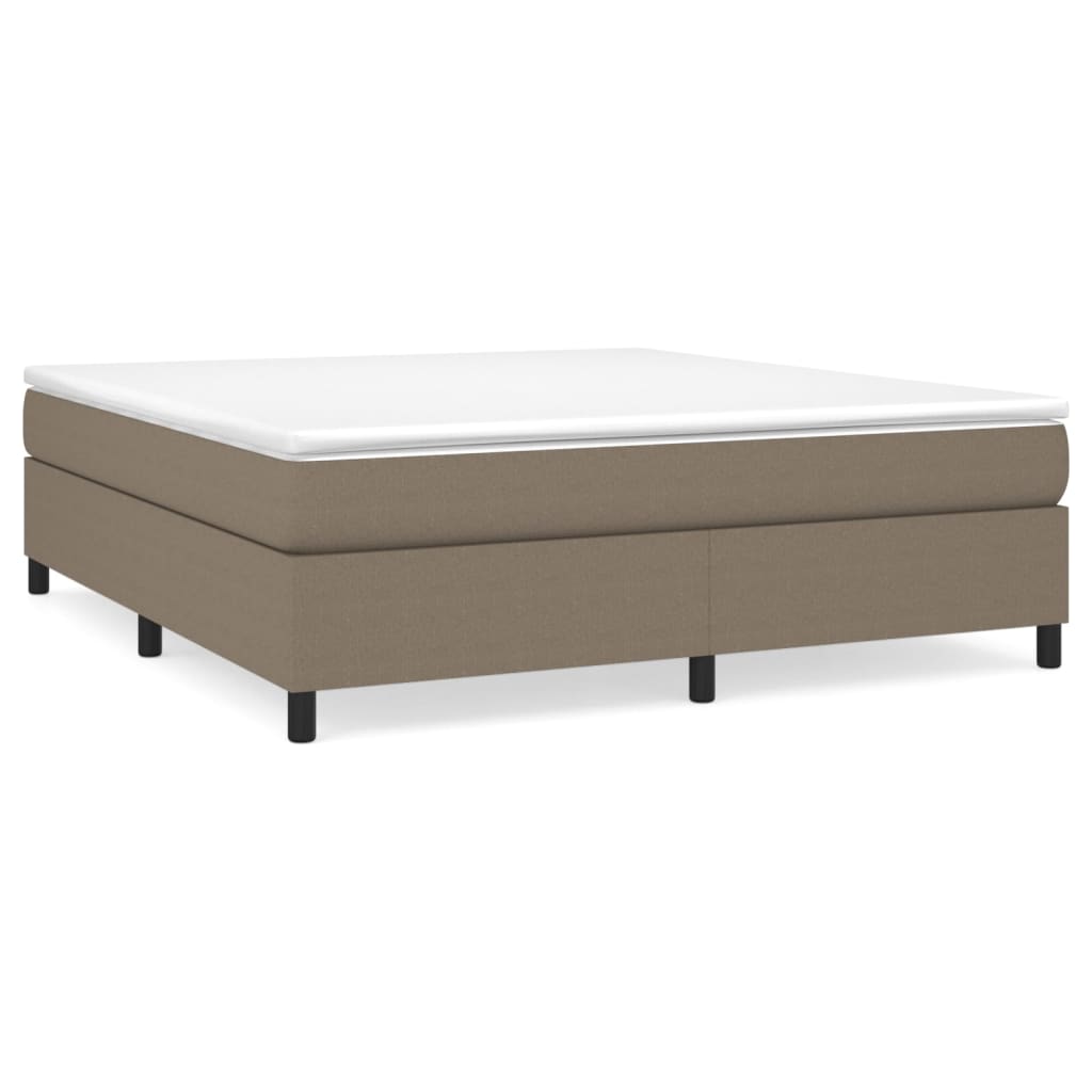 Boxspring bed stof taupe 160x200 cm is nu te koop bij PeponiXL, paradijselijk wonen!