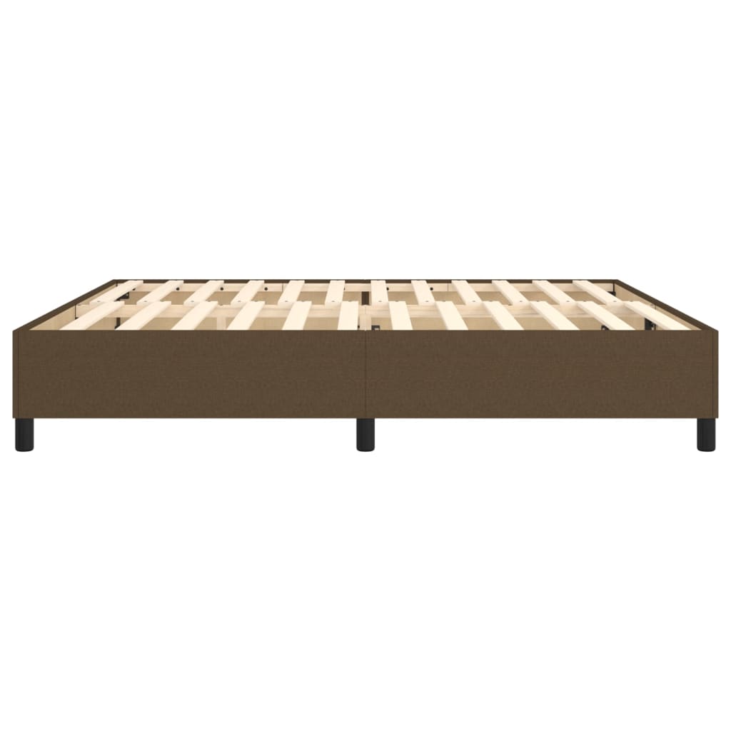 Boxspring bed stof donkerbruin 200x200 cm is nu te koop bij PeponiXL, paradijselijk wonen!