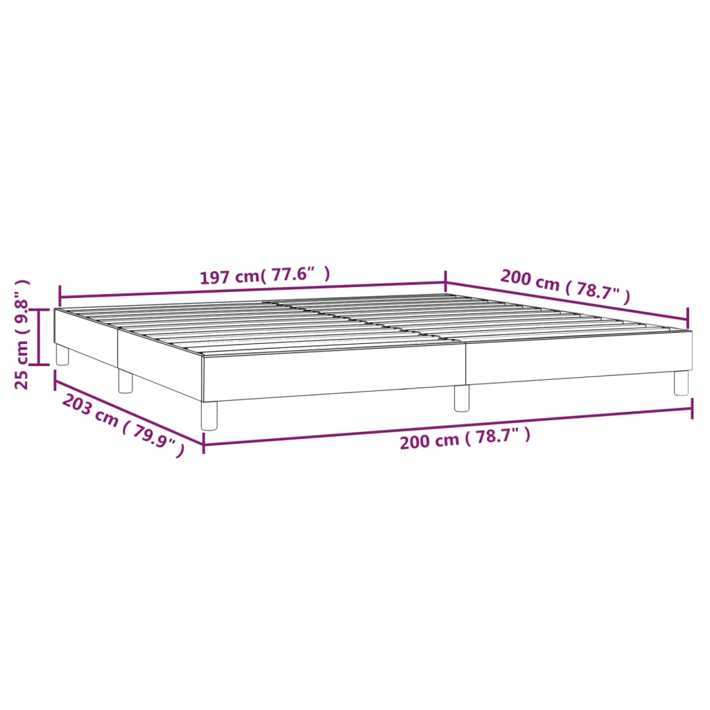 Boxspring bed stof donkerbruin 200x200 cm is nu te koop bij PeponiXL, paradijselijk wonen!