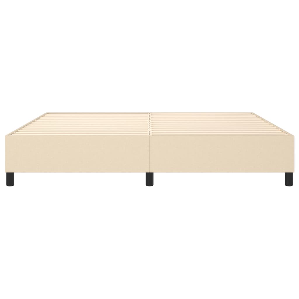 Boxspring bed stof crèmekleurig 200x200 cm is nu te koop bij PeponiXL, paradijselijk wonen!