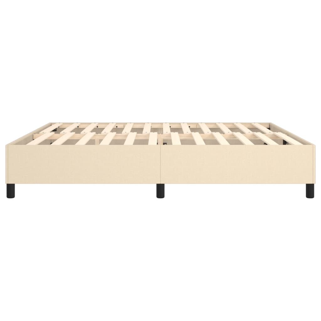 Boxspring bed stof crèmekleurig 200x200 cm is nu te koop bij PeponiXL, paradijselijk wonen!