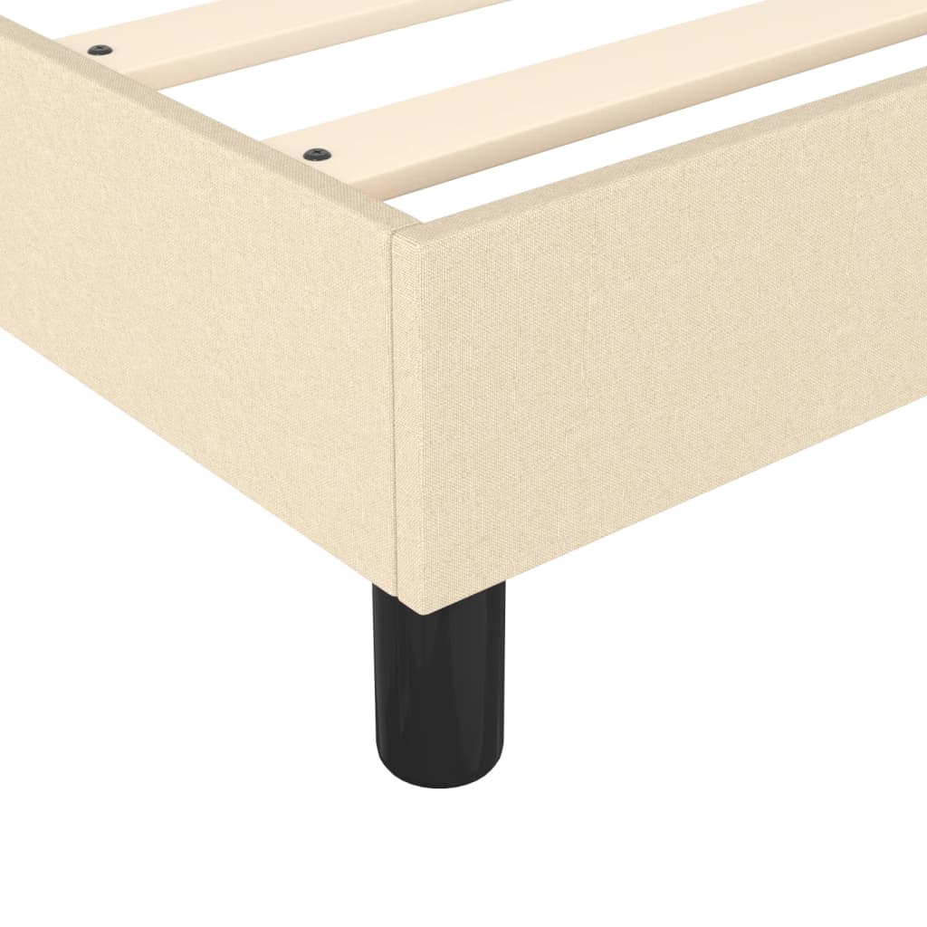 Boxspring bed stof crèmekleurig 200x200 cm is nu te koop bij PeponiXL, paradijselijk wonen!