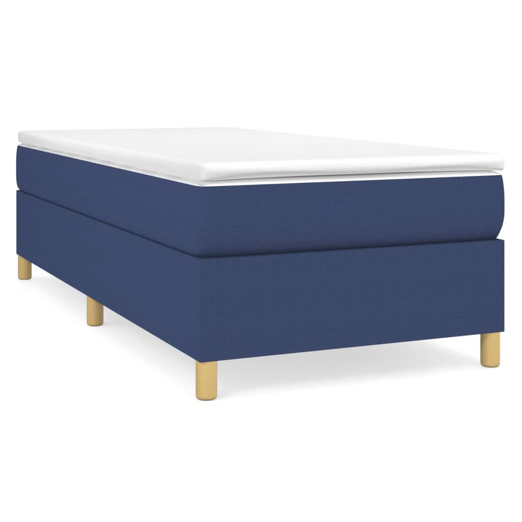 Boxspring bed 90x190 cm stof blauw is nu te koop bij PeponiXL, paradijselijk wonen!