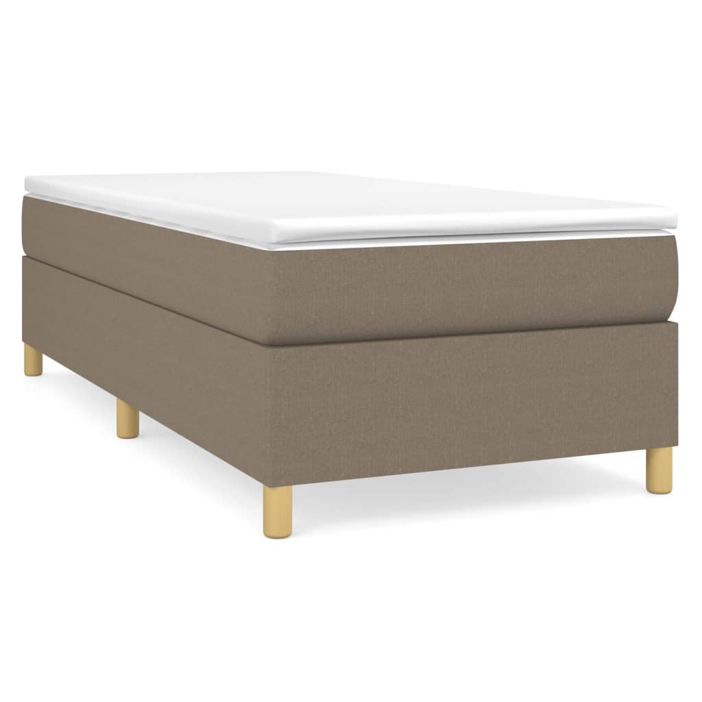 Boxspring bed 100x200 cm stof taupe is nu te koop bij PeponiXL, paradijselijk wonen!