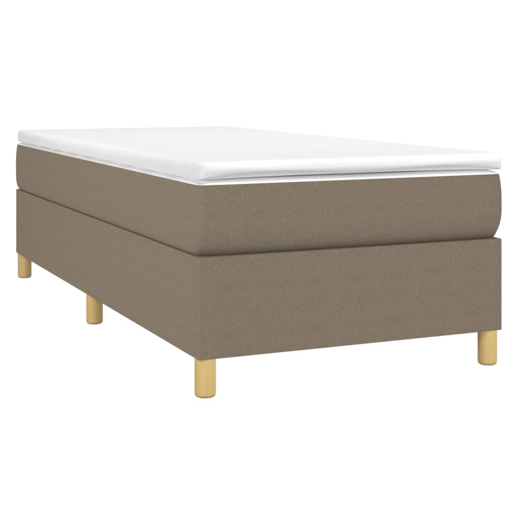 Boxspring bed 100x200 cm stof taupe is nu te koop bij PeponiXL, paradijselijk wonen!