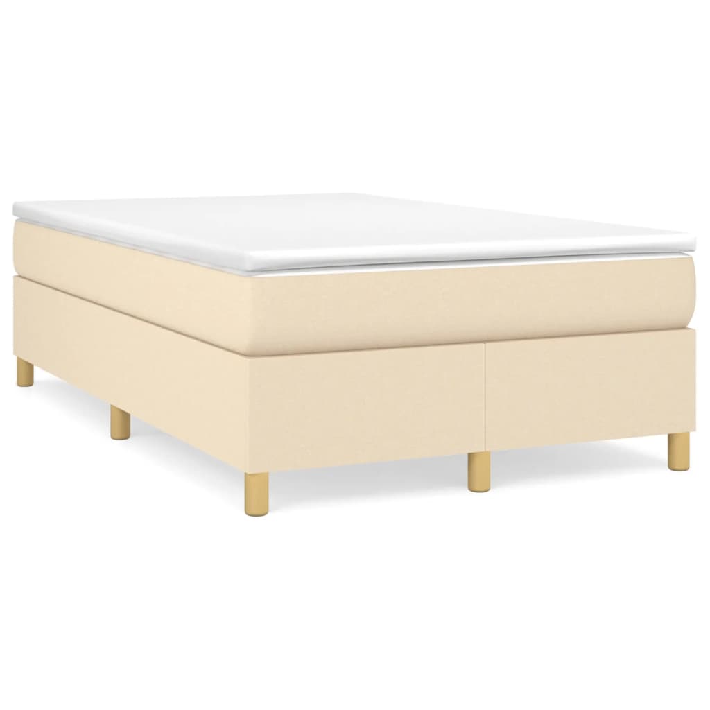 Boxspring bed 120x200 cm stof crèmekleurig is nu te koop bij PeponiXL, paradijselijk wonen!