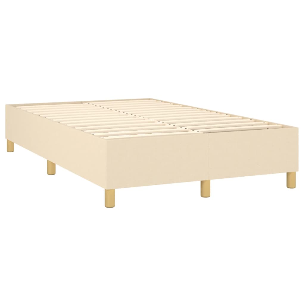 Boxspring bed 120x200 cm stof crèmekleurig is nu te koop bij PeponiXL, paradijselijk wonen!
