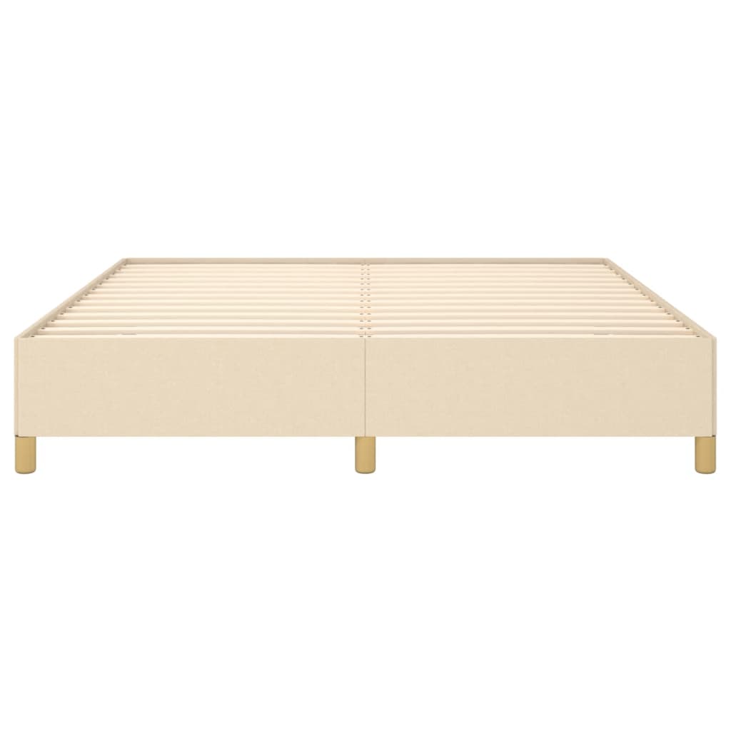 Boxspring bed stof crèmekleurig 160x200 cm is nu te koop bij PeponiXL, paradijselijk wonen!