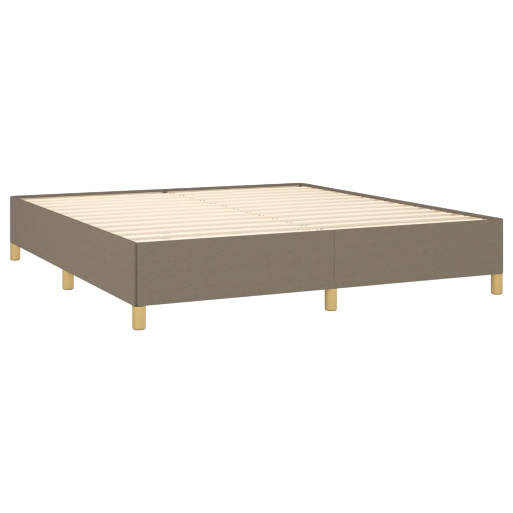 Boxspring bed stof taupe 180x200 cm is nu te koop bij PeponiXL, paradijselijk wonen!