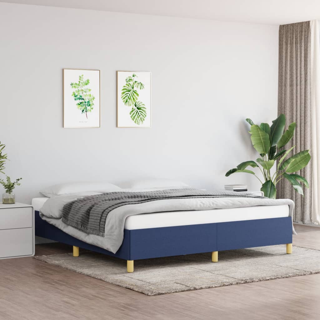 Boxspring bed stof blauw 180x200 cm is nu te koop bij PeponiXL, paradijselijk wonen!