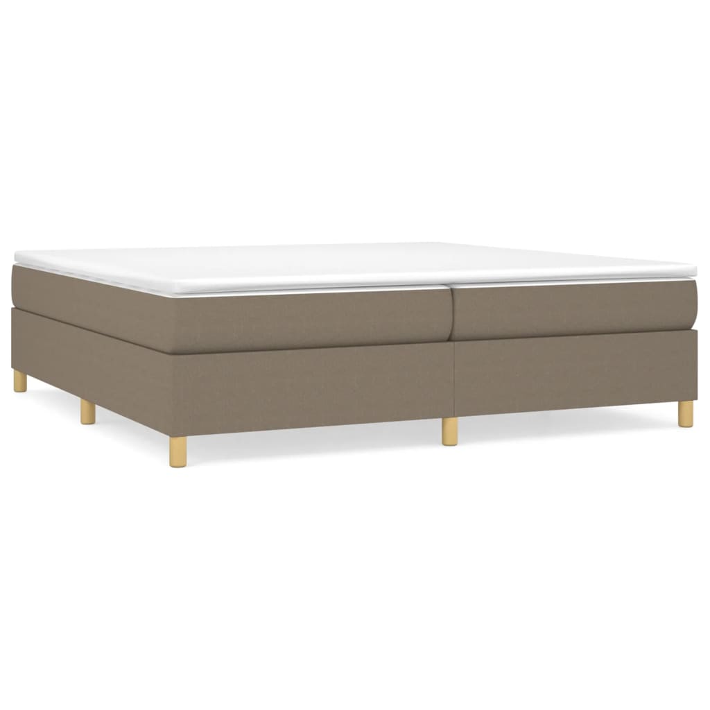 Boxspring bed stof taupe 200x200 cm is nu te koop bij PeponiXL, paradijselijk wonen!