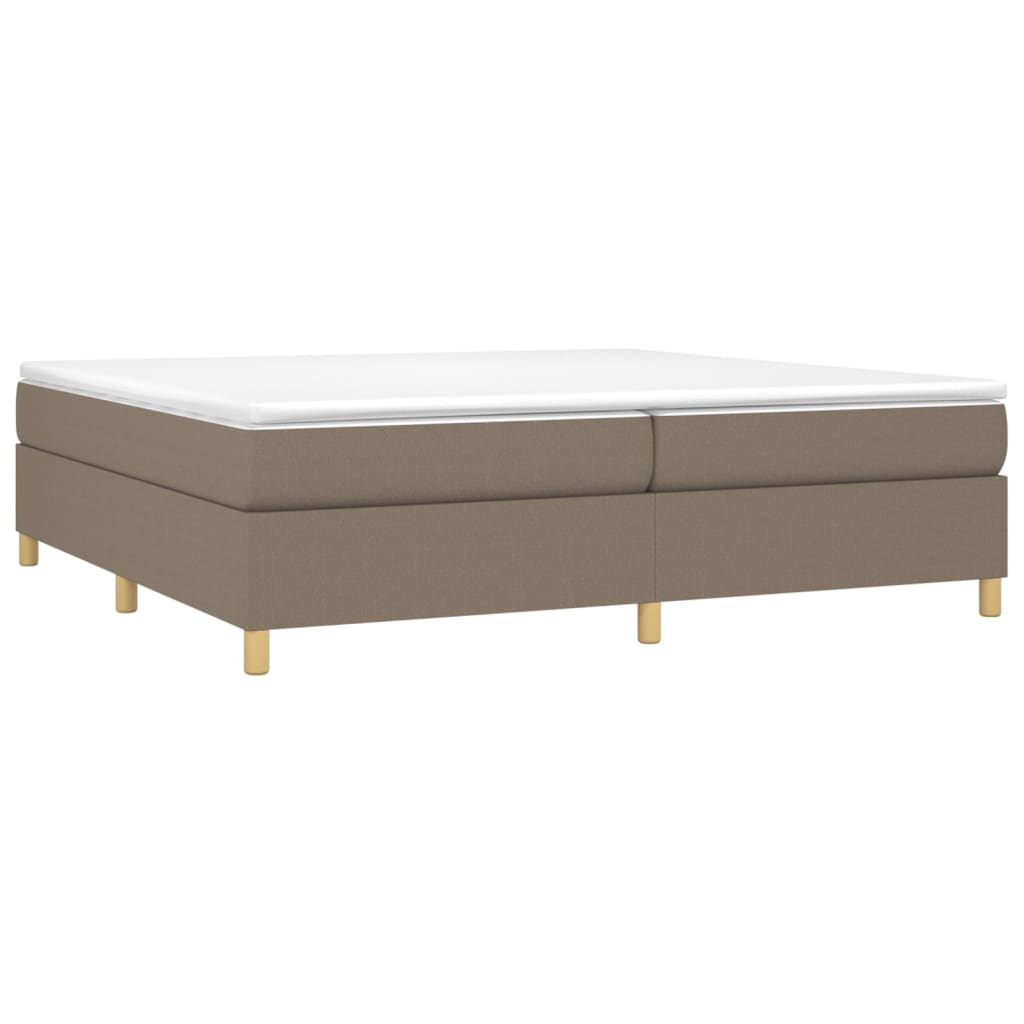 Boxspring bed stof taupe 200x200 cm is nu te koop bij PeponiXL, paradijselijk wonen!