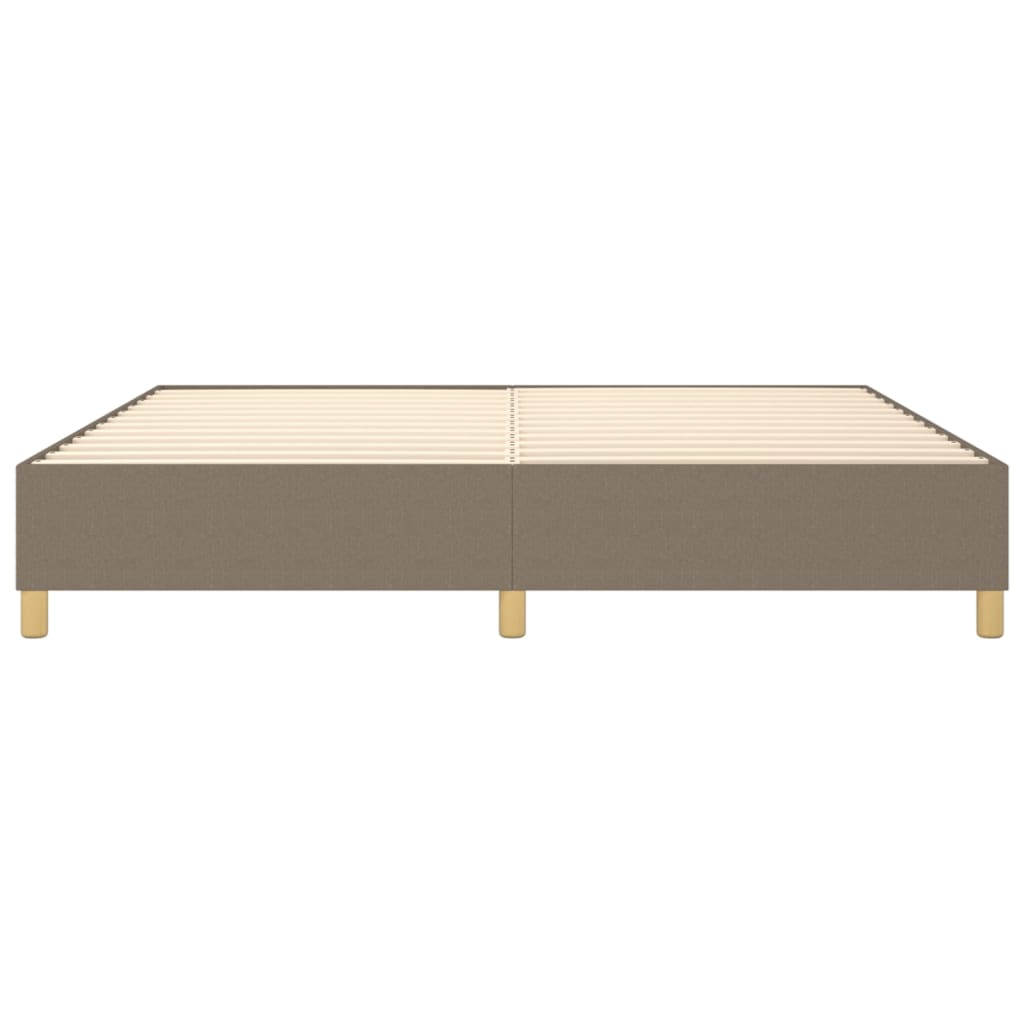 Boxspring bed stof taupe 200x200 cm is nu te koop bij PeponiXL, paradijselijk wonen!