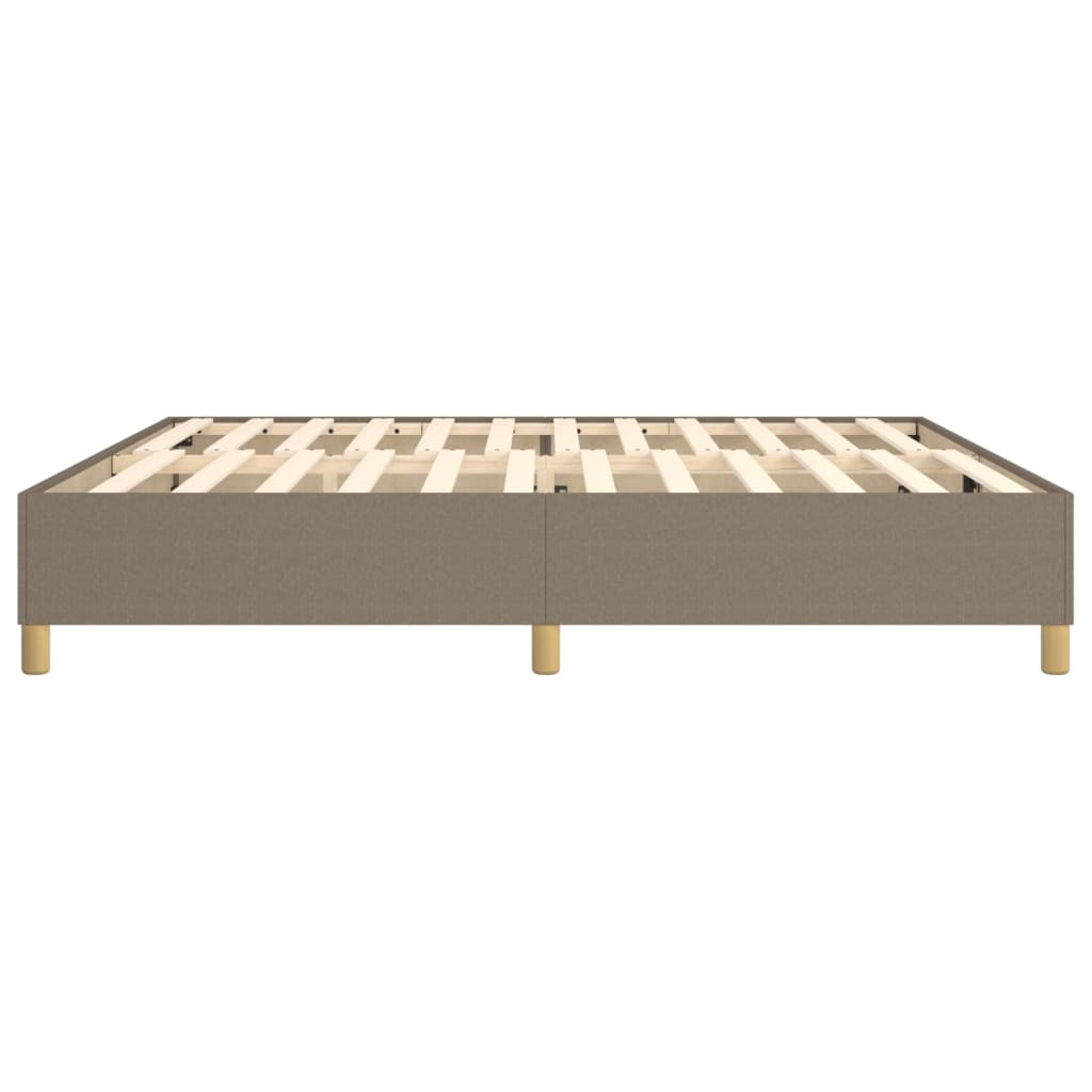 Boxspring bed stof taupe 200x200 cm is nu te koop bij PeponiXL, paradijselijk wonen!