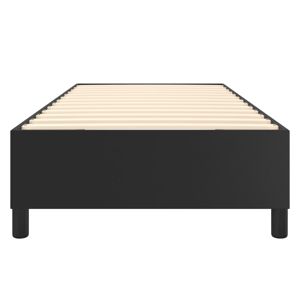 Boxspring bed kunstleer zwart 90x190 cm is nu te koop bij PeponiXL, paradijselijk wonen!