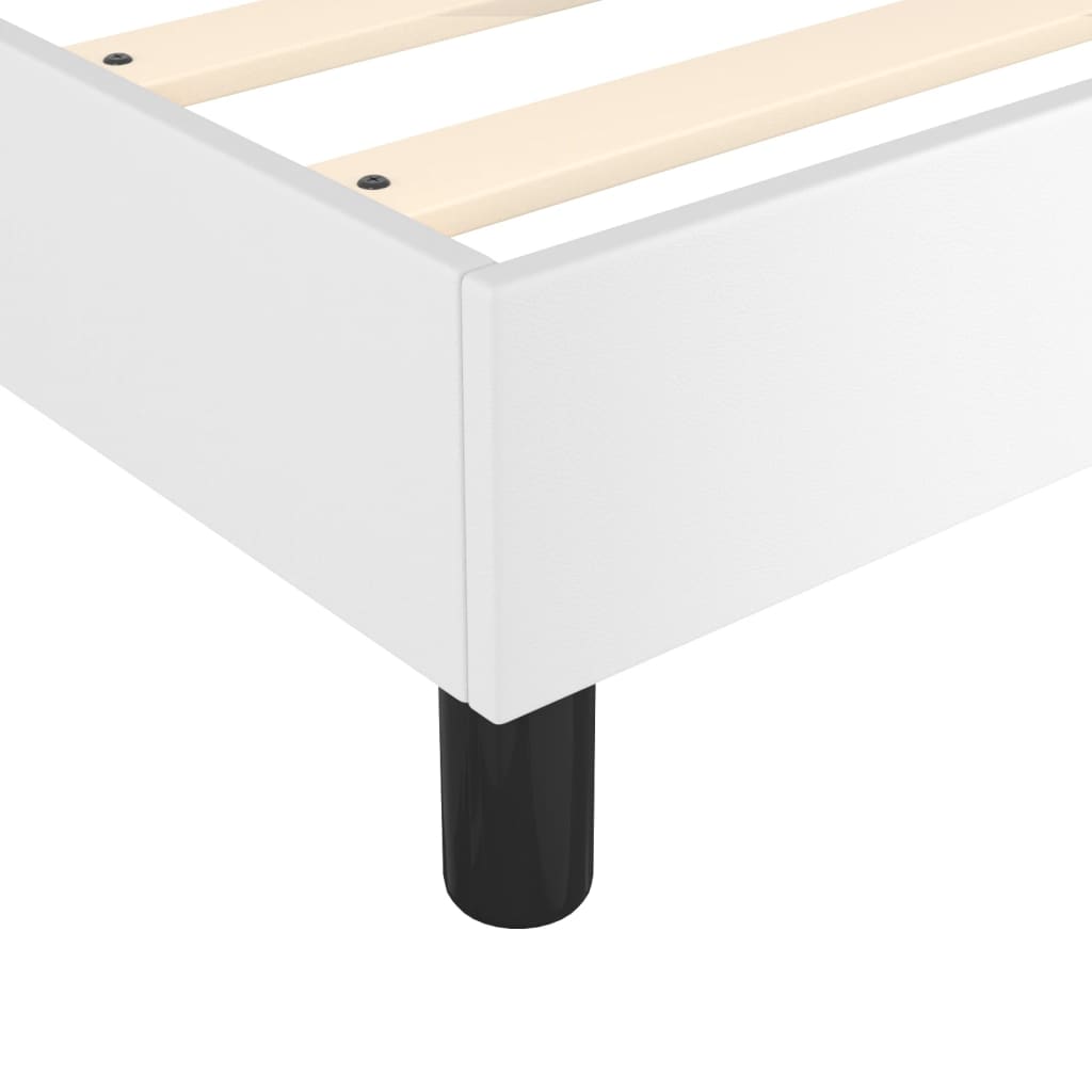 Boxspring bed kunstleer wit 90x190 cm is nu te koop bij PeponiXL, paradijselijk wonen!