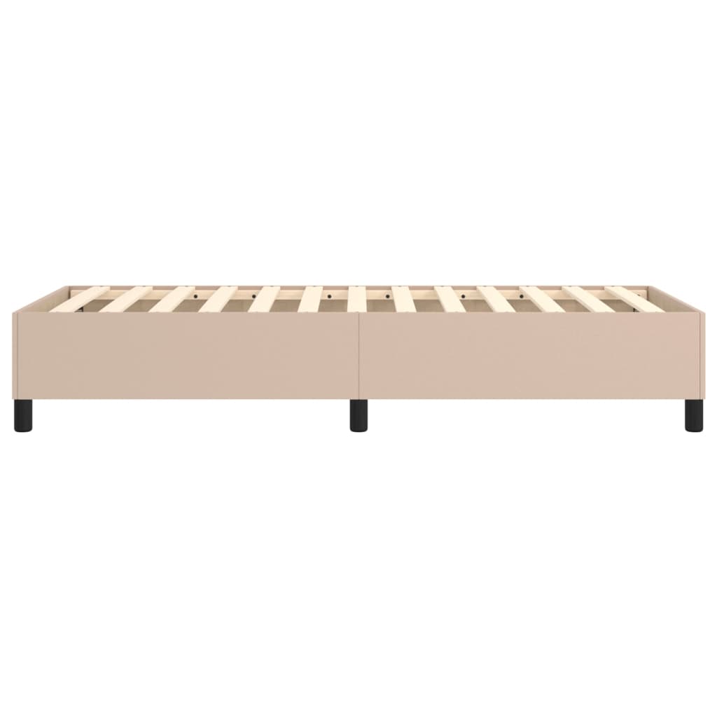 Boxspring bed kunstleer cappuccinokleurig 100x200 cm is nu te koop bij PeponiXL, paradijselijk wonen!