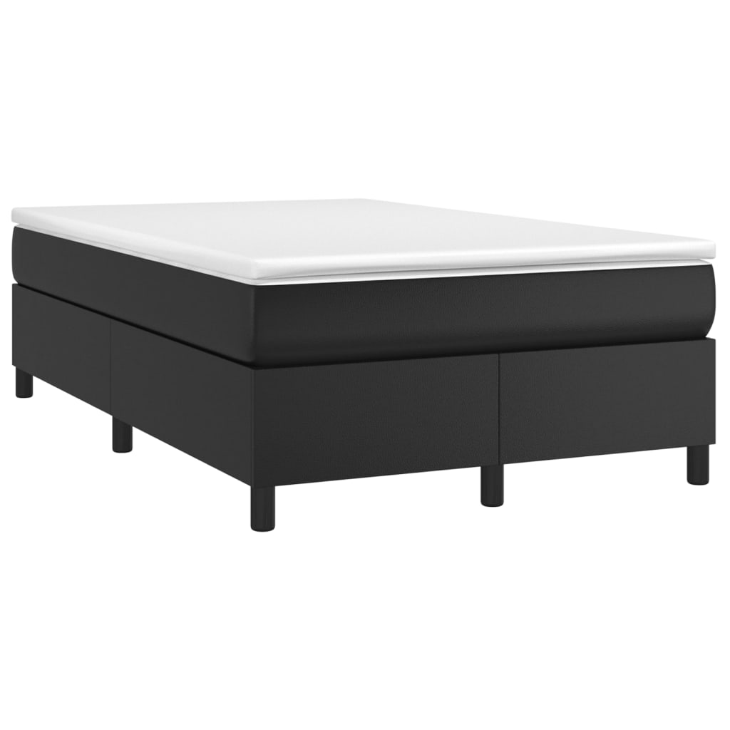 Boxspring bed kunstleer zwart 120x200 cm is nu te koop bij PeponiXL, paradijselijk wonen!
