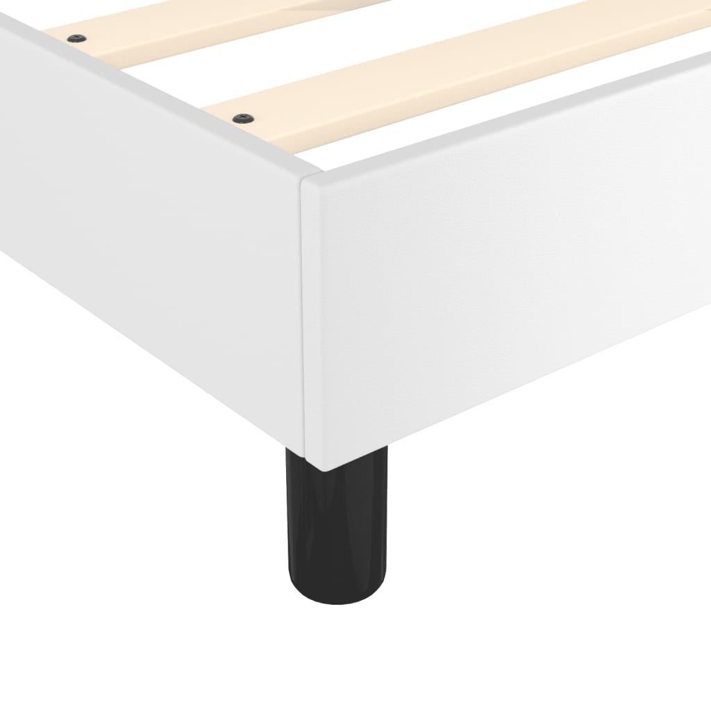 Boxspring bed kunstleer wit 120x200 cm is nu te koop bij PeponiXL, paradijselijk wonen!