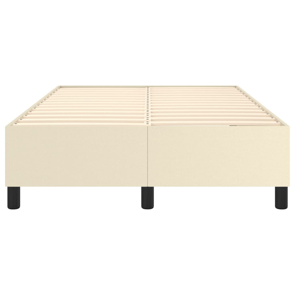 Boxspring bed kunstleer crèmekleurig 120x200 cm is nu te koop bij PeponiXL, paradijselijk wonen!