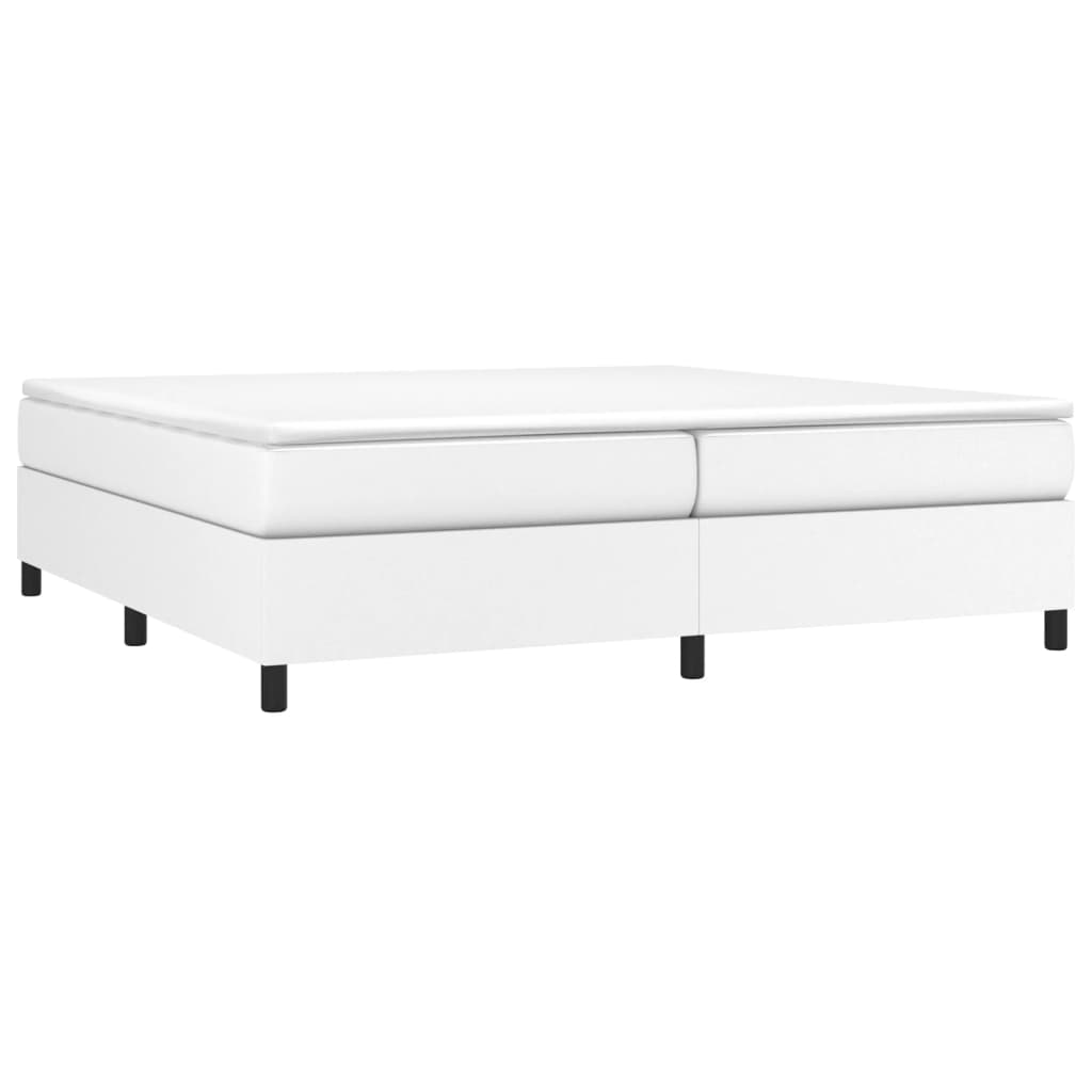 Boxspring bed kunstleer wit 200x200 cm is nu te koop bij PeponiXL, paradijselijk wonen!