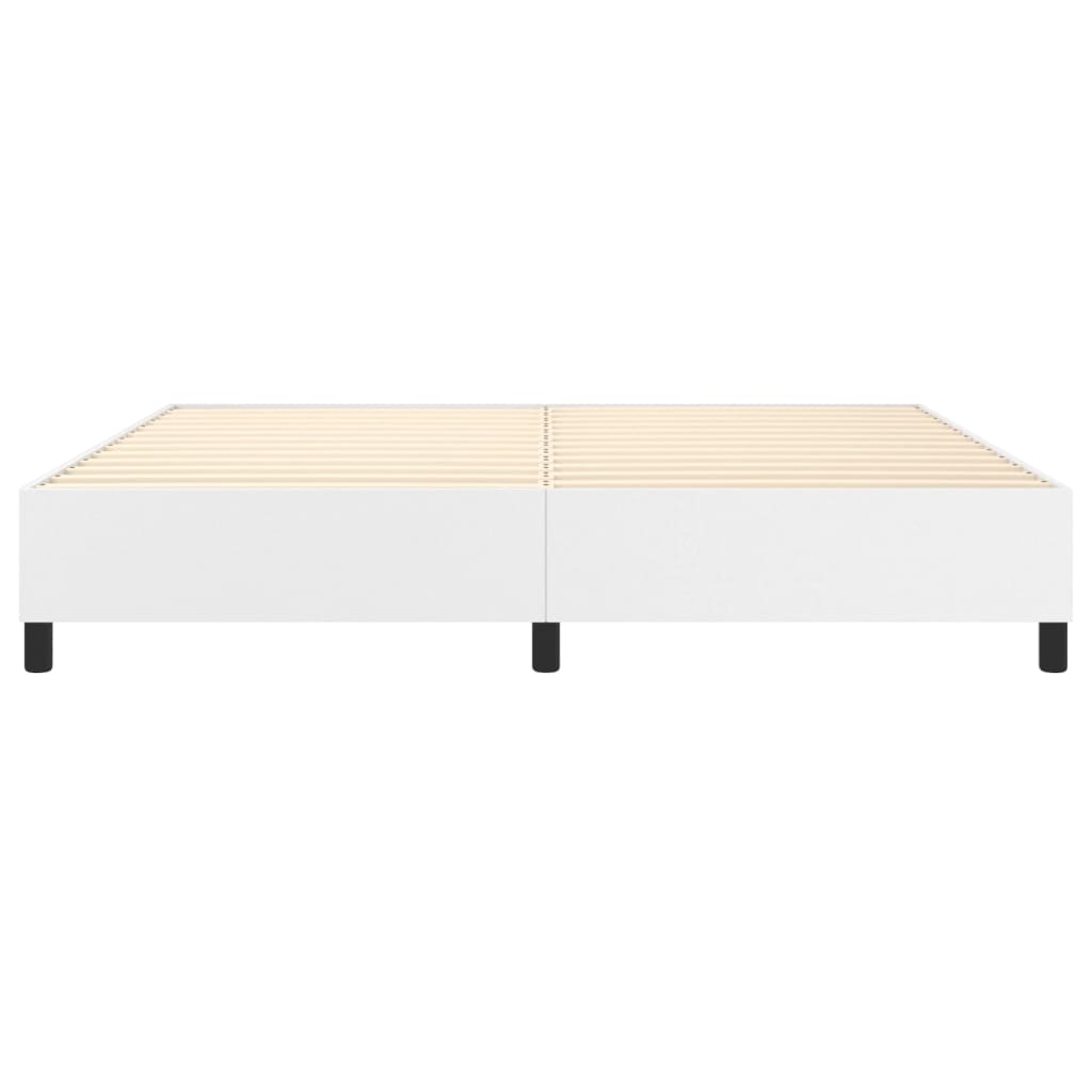 Boxspring bed kunstleer wit 200x200 cm is nu te koop bij PeponiXL, paradijselijk wonen!