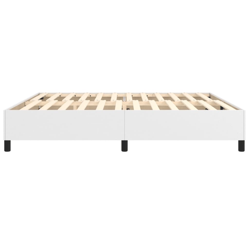 Boxspring bed kunstleer wit 200x200 cm is nu te koop bij PeponiXL, paradijselijk wonen!