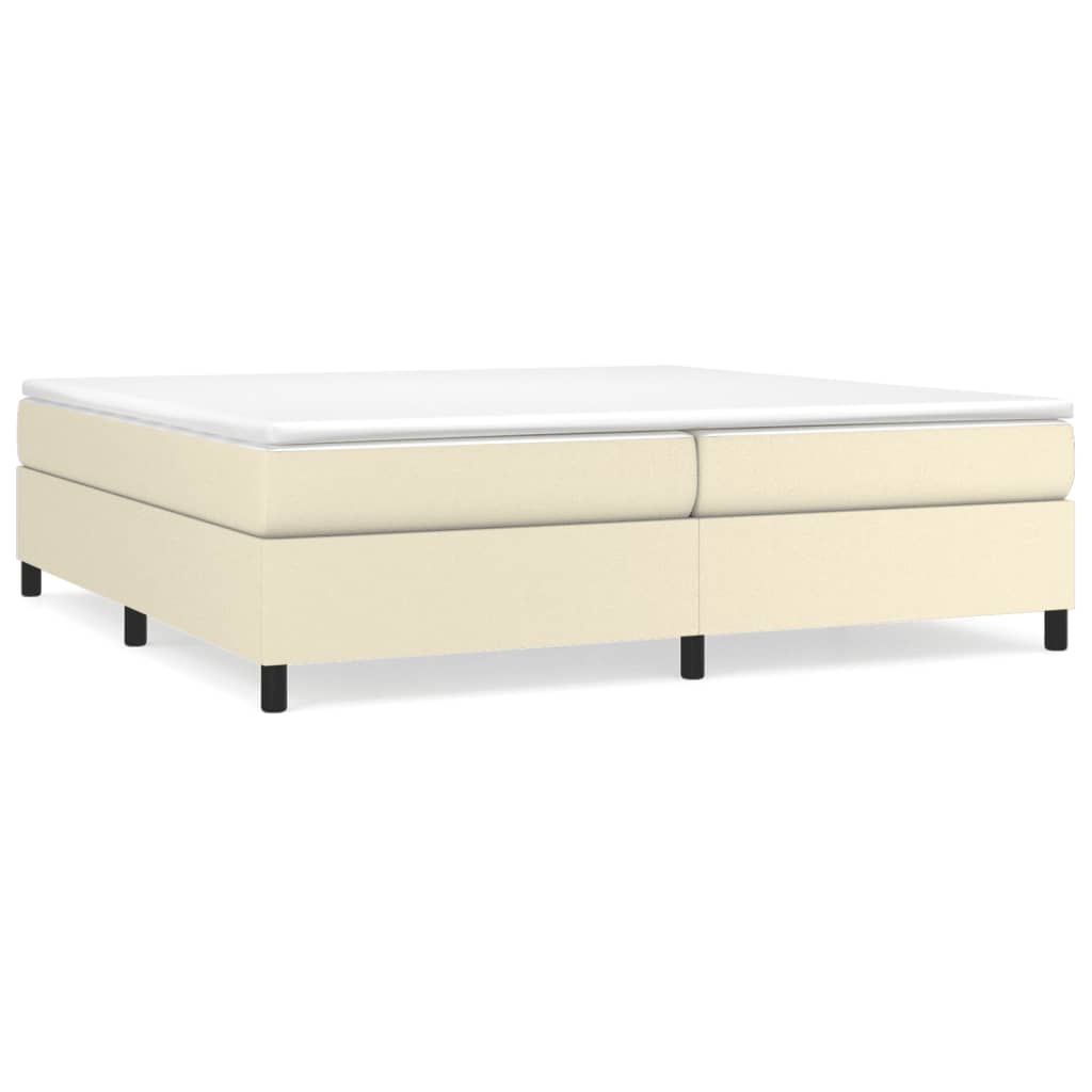 Boxspring bed kunstleer crèmekleurig 200x200 cm is nu te koop bij PeponiXL, paradijselijk wonen!