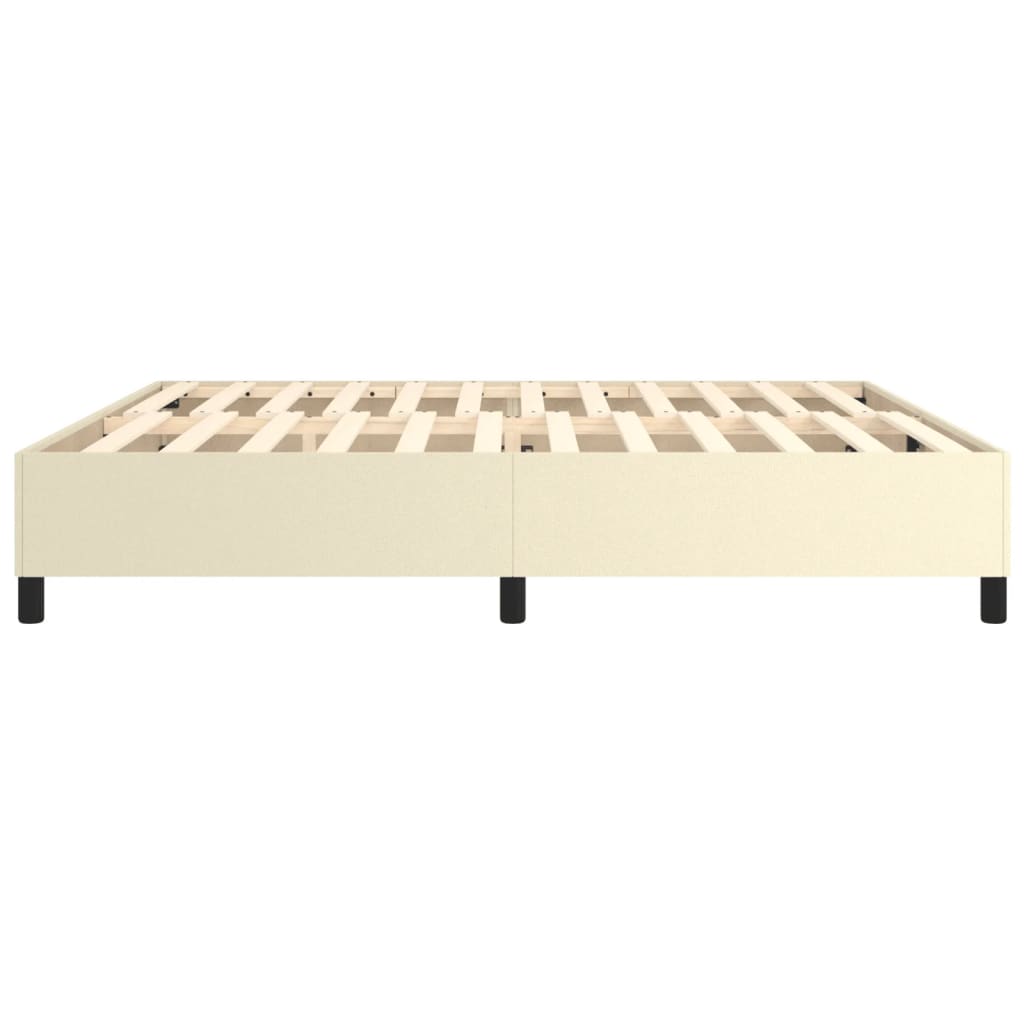 Boxspring bed kunstleer crèmekleurig 200x200 cm is nu te koop bij PeponiXL, paradijselijk wonen!