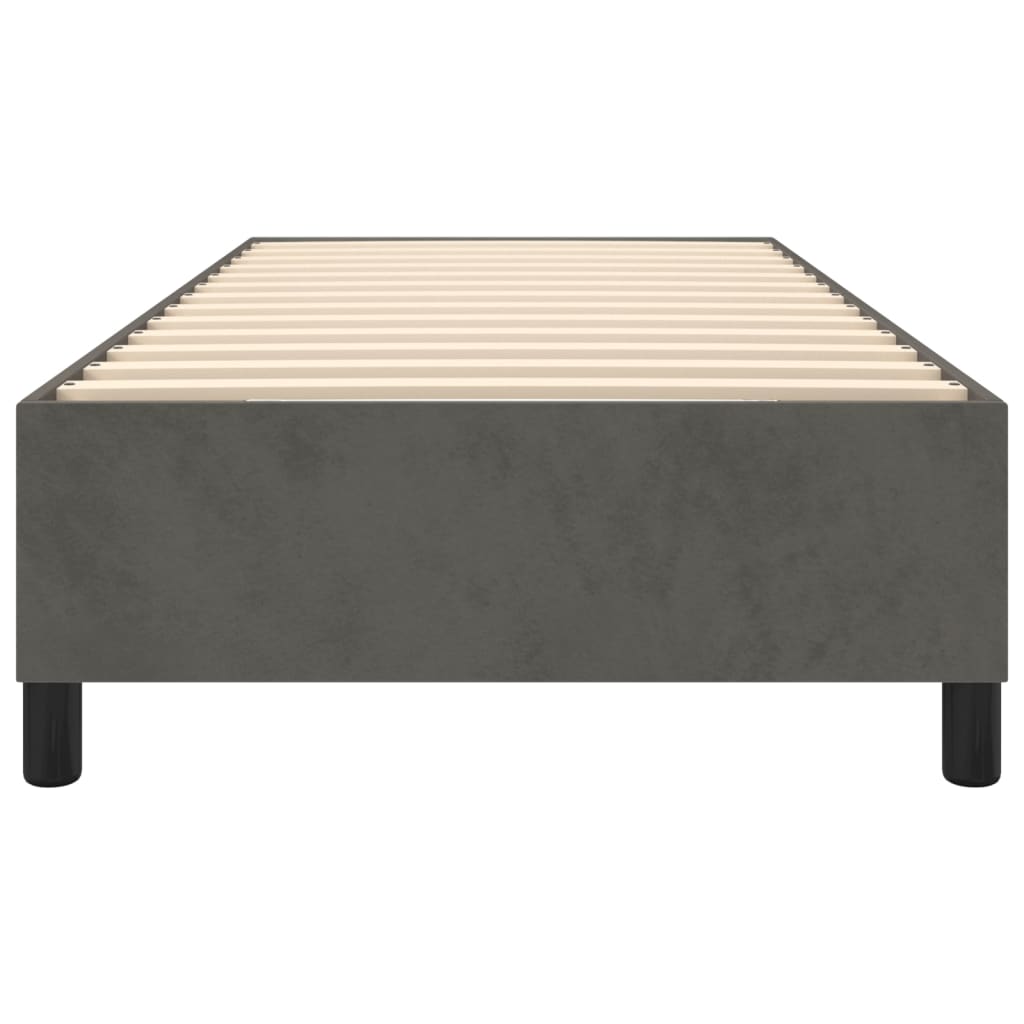 Boxspring bed 80x200 cm fluweel donkergrijs is nu te koop bij PeponiXL, paradijselijk wonen!