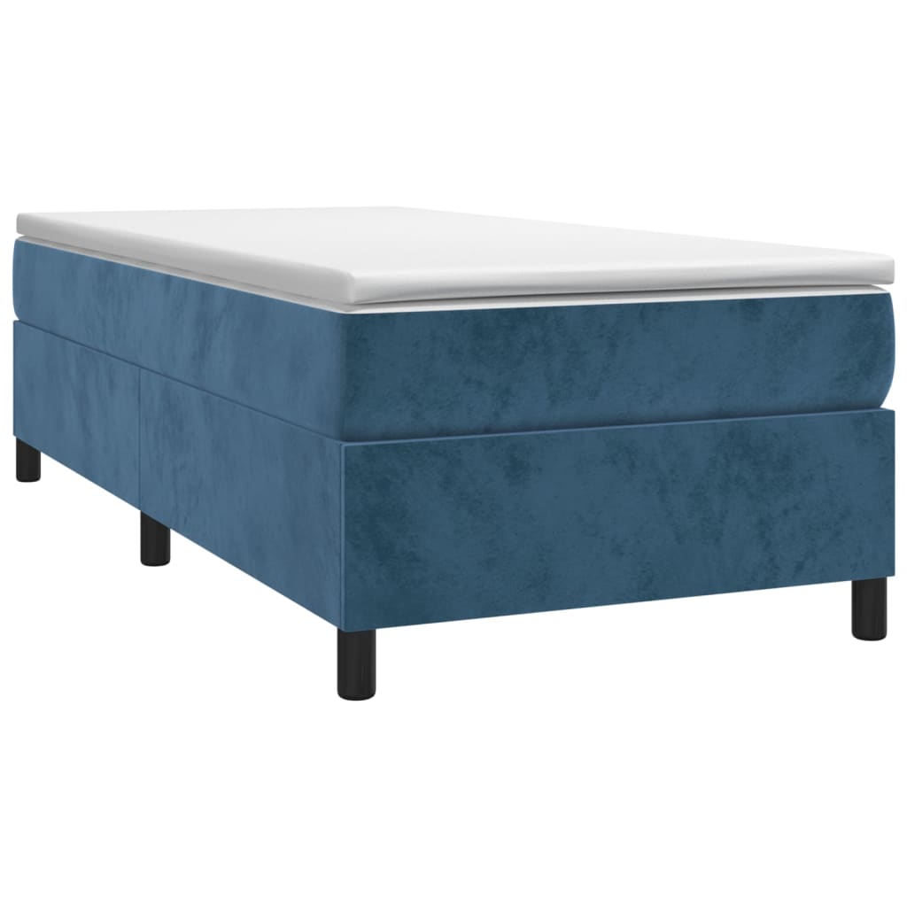 Boxspring bed 80x200 cm fluweel donkerblauw is nu te koop bij PeponiXL, paradijselijk wonen!