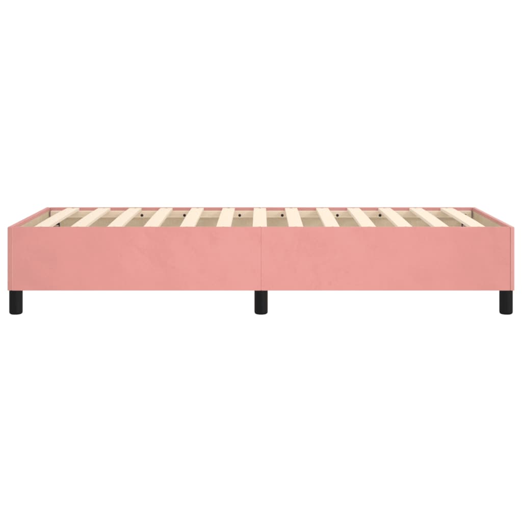 Boxspring bed fluweel roze 90x190 cm is nu te koop bij PeponiXL, paradijselijk wonen!