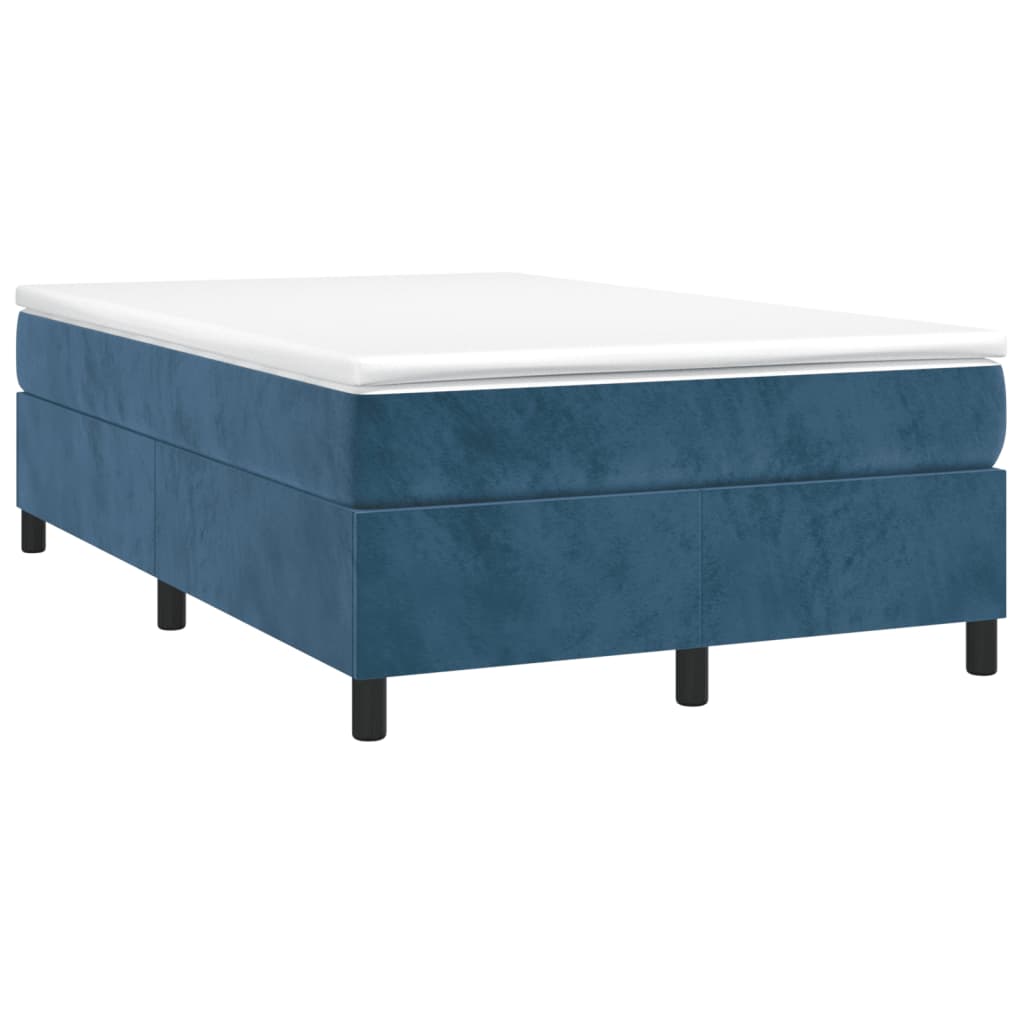 Boxspring bed 120x200 cm fluweel donkerblauw is nu te koop bij PeponiXL, paradijselijk wonen!