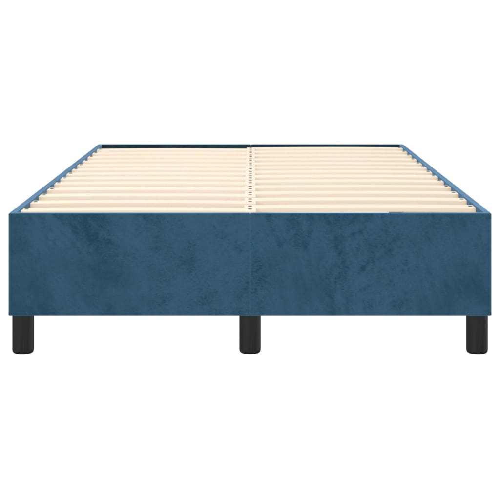 Boxspring bed 120x200 cm fluweel donkerblauw is nu te koop bij PeponiXL, paradijselijk wonen!