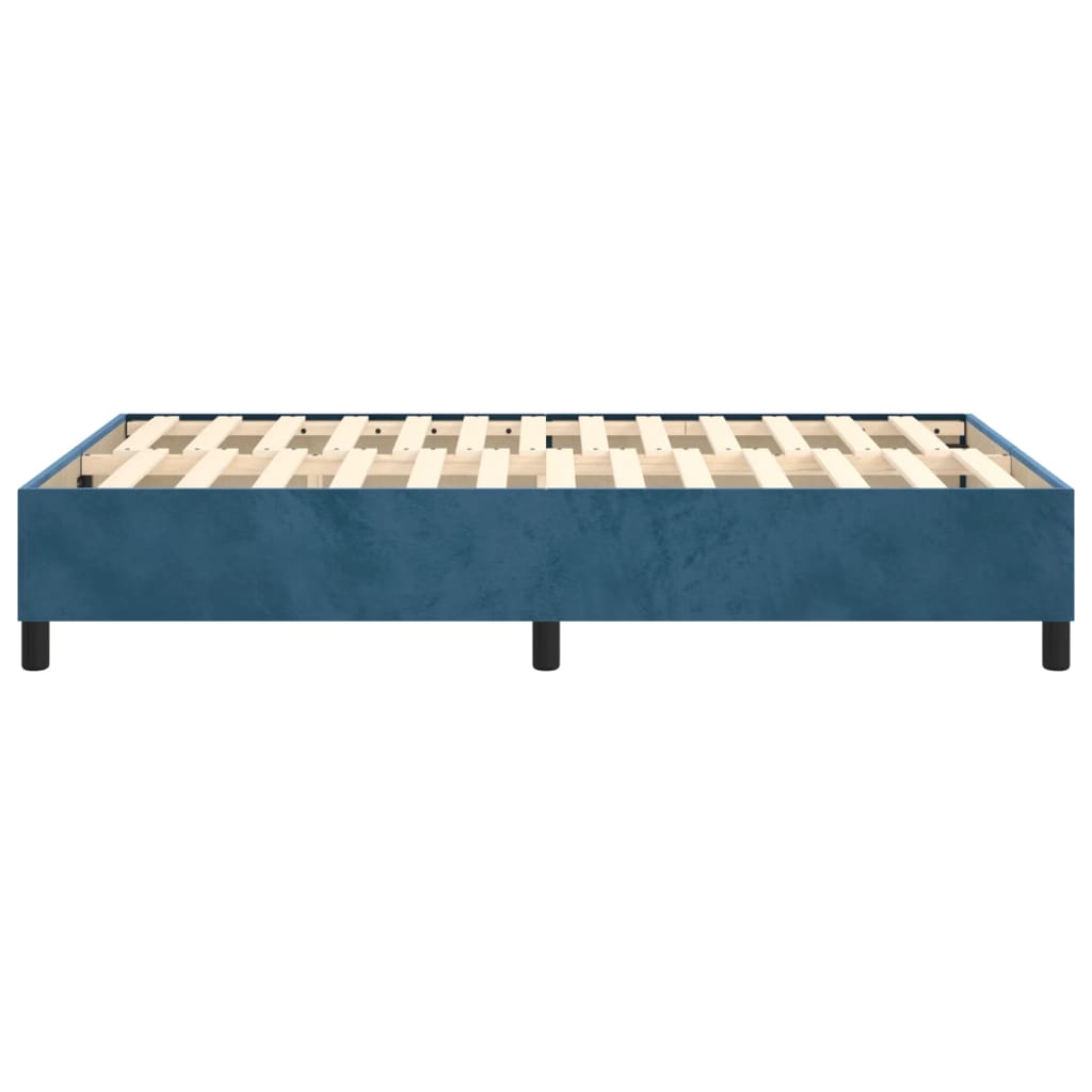 Boxspring bed 120x200 cm fluweel donkerblauw is nu te koop bij PeponiXL, paradijselijk wonen!