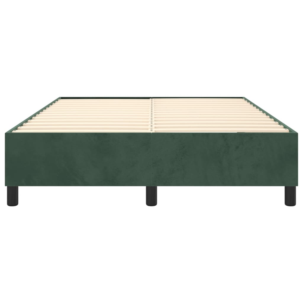 Boxspring bed 140x200 cm fluweel donkergroen is nu te koop bij PeponiXL, paradijselijk wonen!